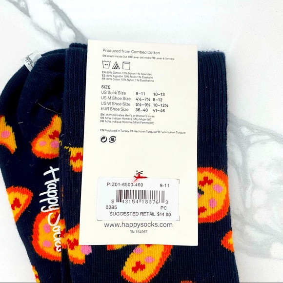 Pizza Print Socks - Happy Socks - NWT! - Picture 3 of 3